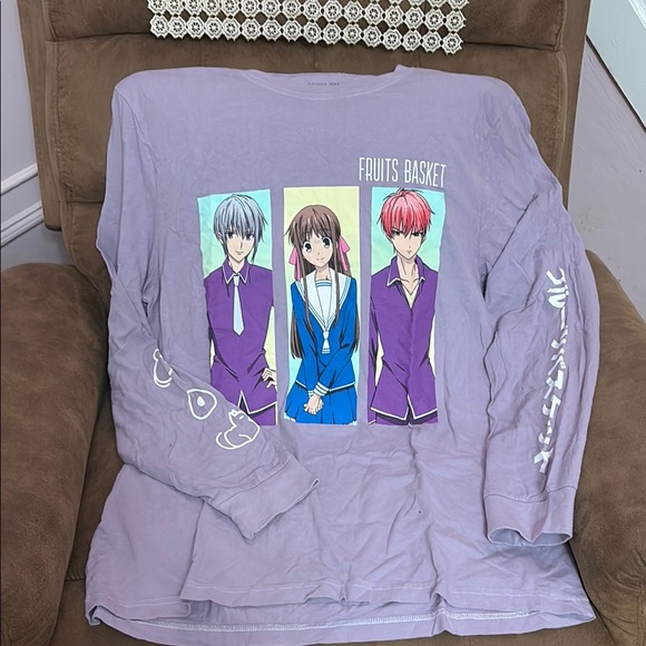 Purple Fruits Basket Long Sleeve Shirt - Picture 1 of 5